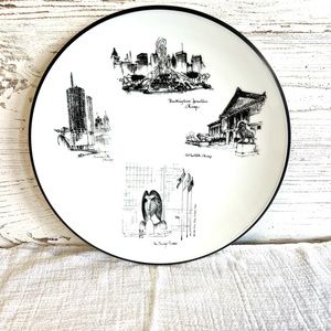 Vintage Chicago plate seyei china art plate decor